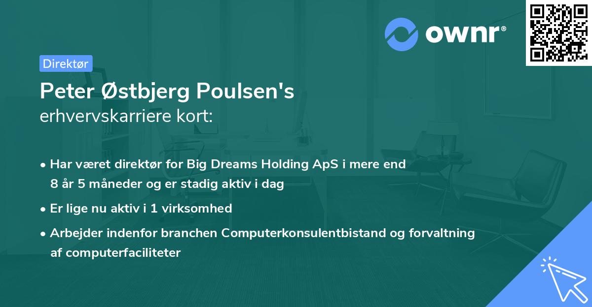 Peter Østbjerg Poulsen's erhvervskarriere kort