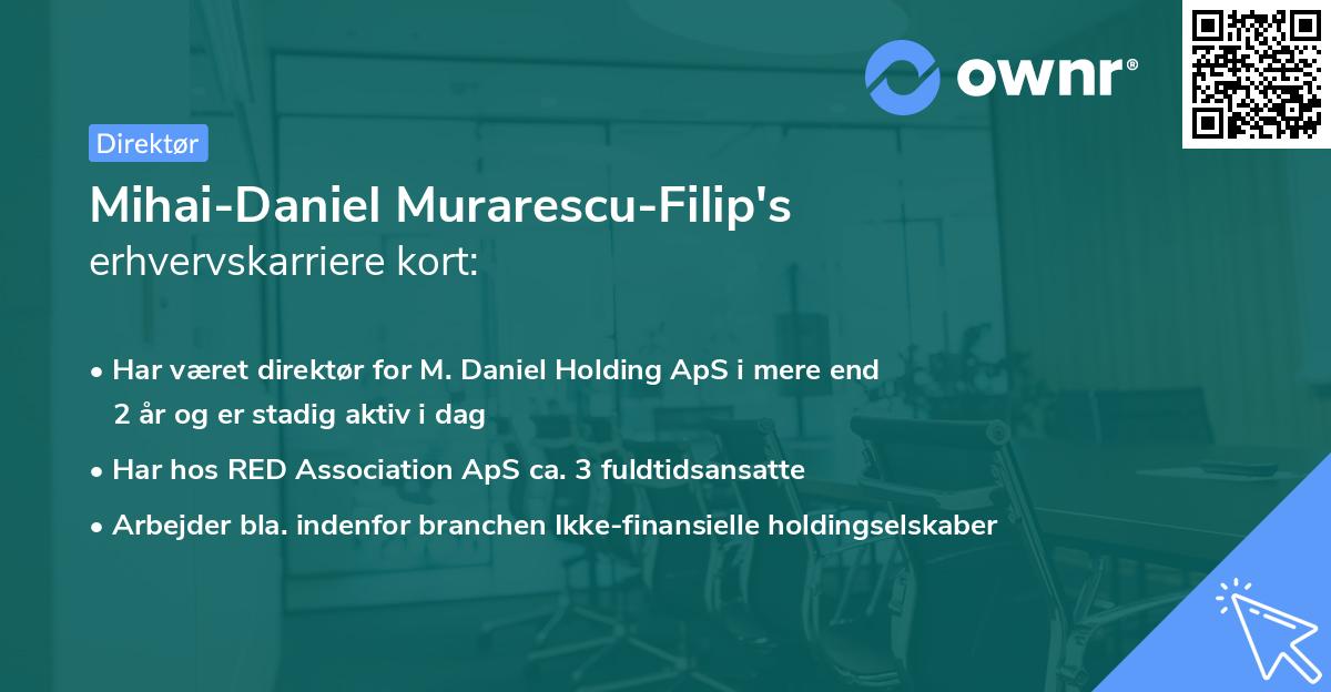 Mihai-Daniel Murarescu-Filip's erhvervskarriere kort