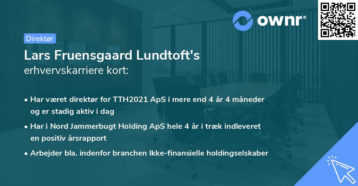 Lars Fruensgaard Lundtoft's erhvervskarriere kort