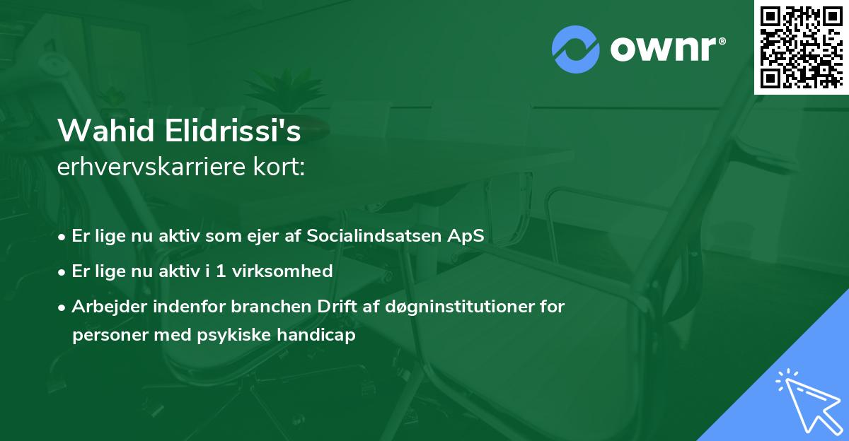 Wahid Elidrissi's erhvervskarriere kort