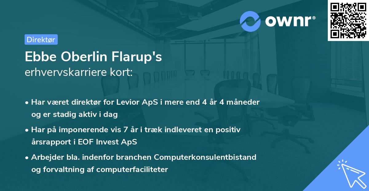 Ebbe Oberlin Flarup's erhvervskarriere kort