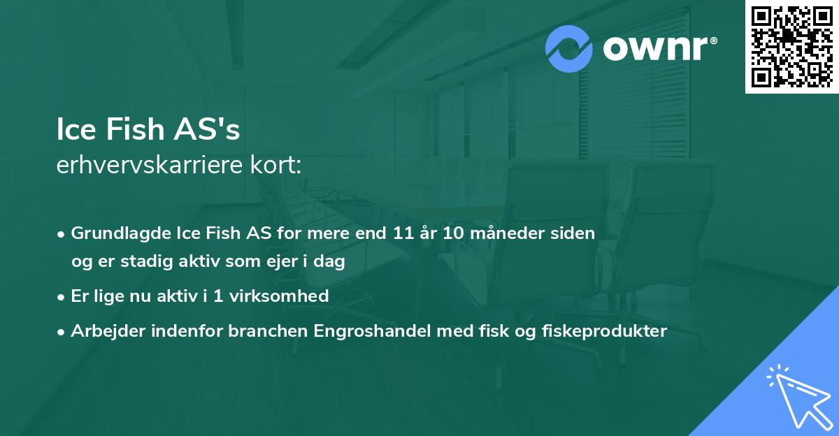 Ice Fish AS's erhvervskarriere kort