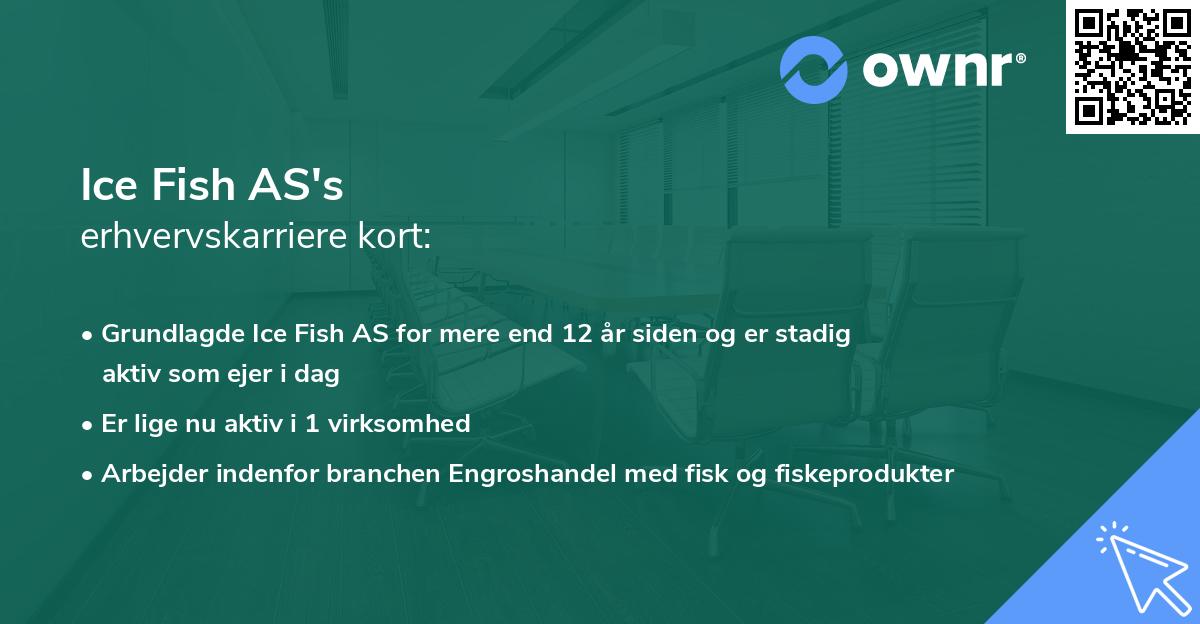 Ice Fish AS's erhvervskarriere kort