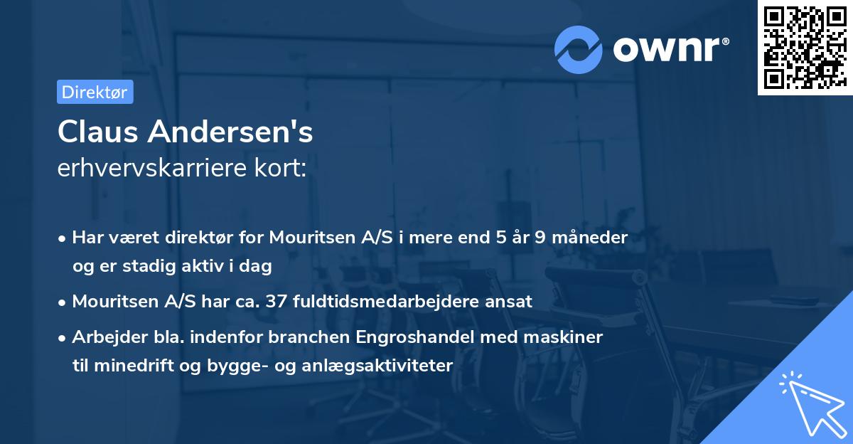 Claus Andersen's erhvervskarriere kort