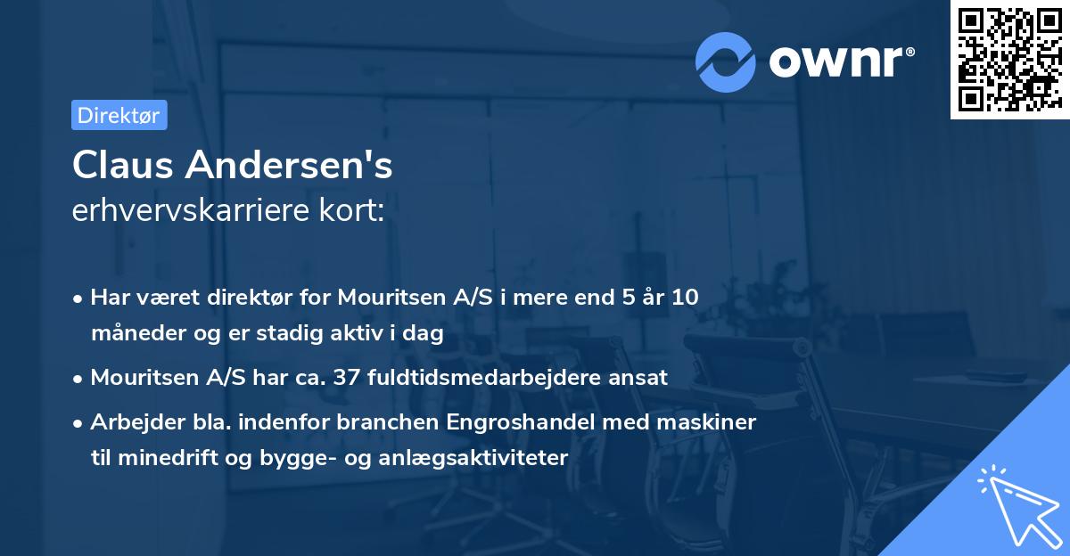 Claus Andersen's erhvervskarriere kort