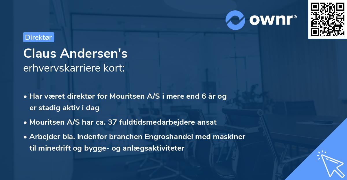 Claus Andersen's erhvervskarriere kort