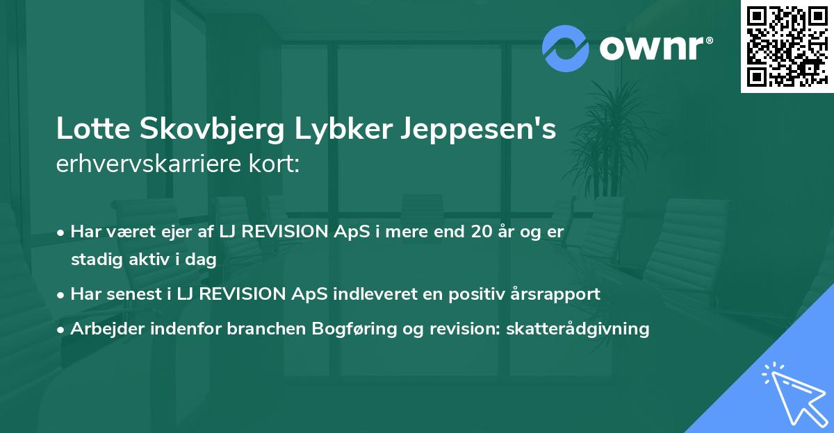 Lotte Skovbjerg Lybker Jeppesen's erhvervskarriere kort