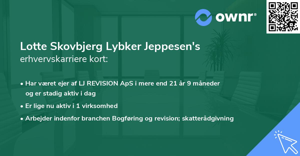 Lotte Skovbjerg Lybker Jeppesen's erhvervskarriere kort