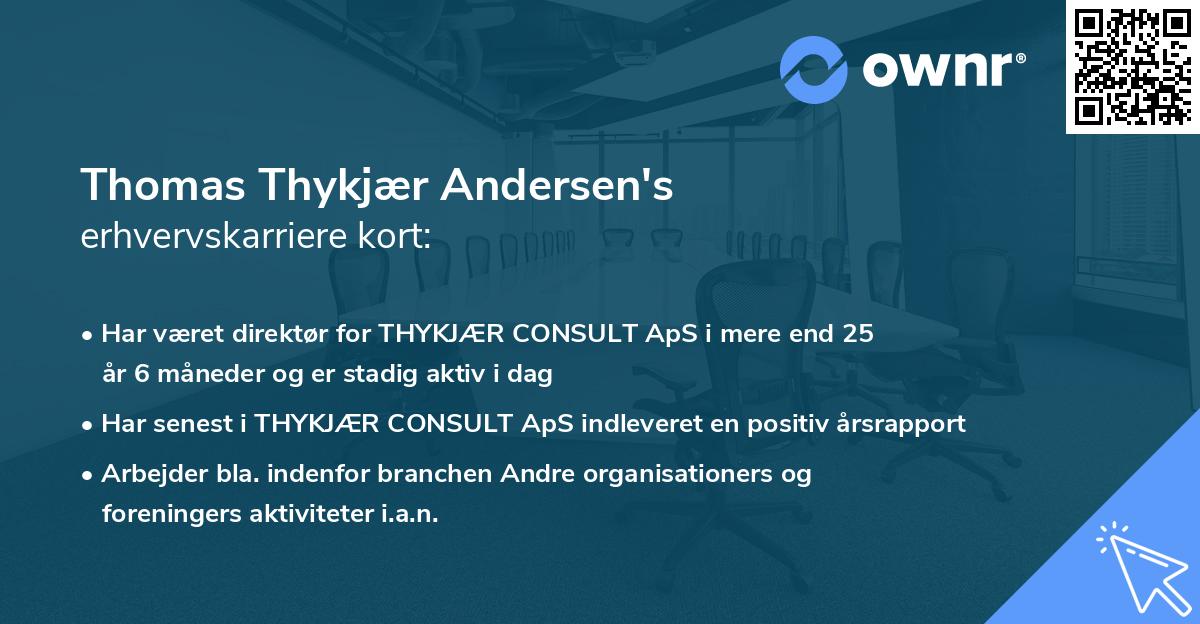Thomas Thykjær Andersen's erhvervskarriere kort