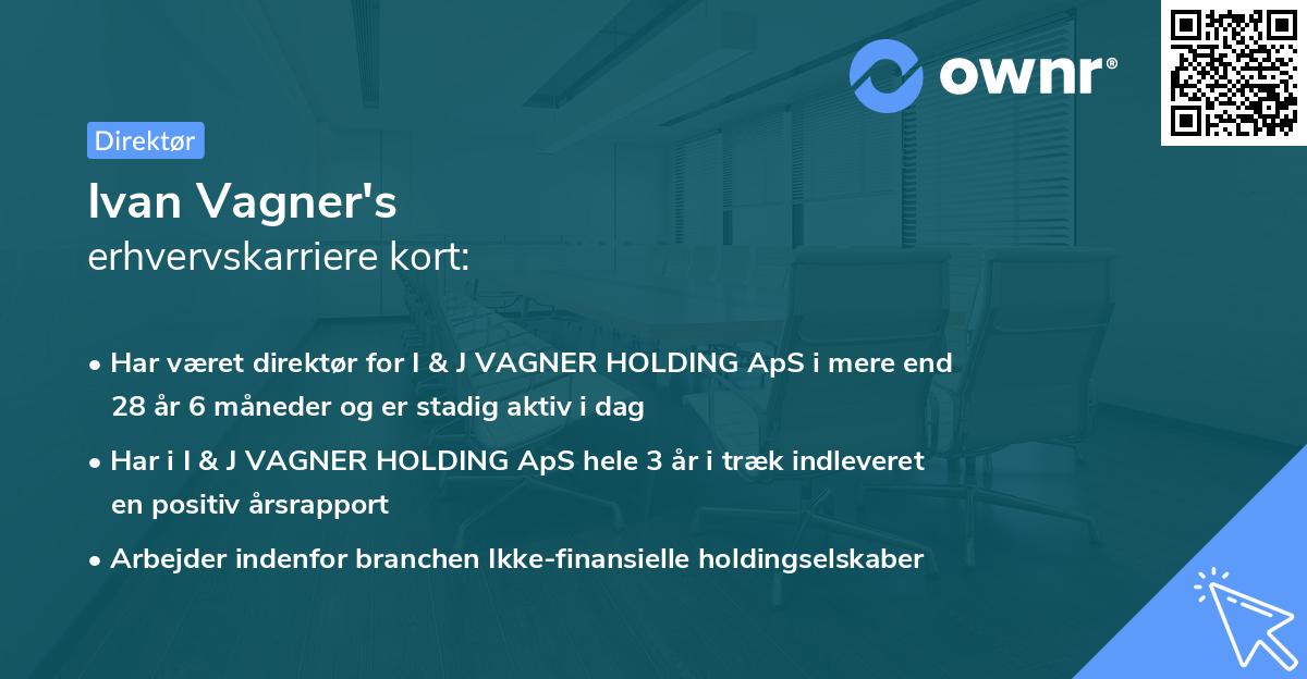 Ivan Vagner's erhvervskarriere kort