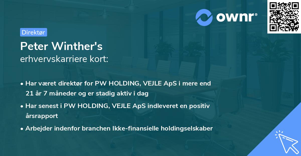 Peter Winther's erhvervskarriere kort