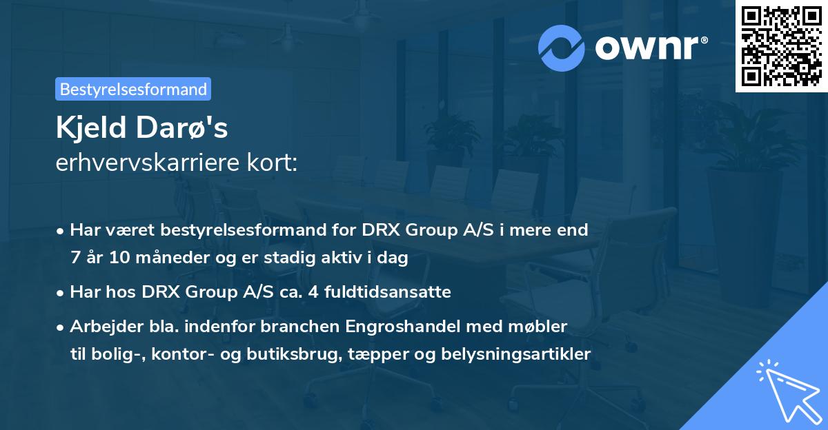 Kjeld Darø's erhvervskarriere kort