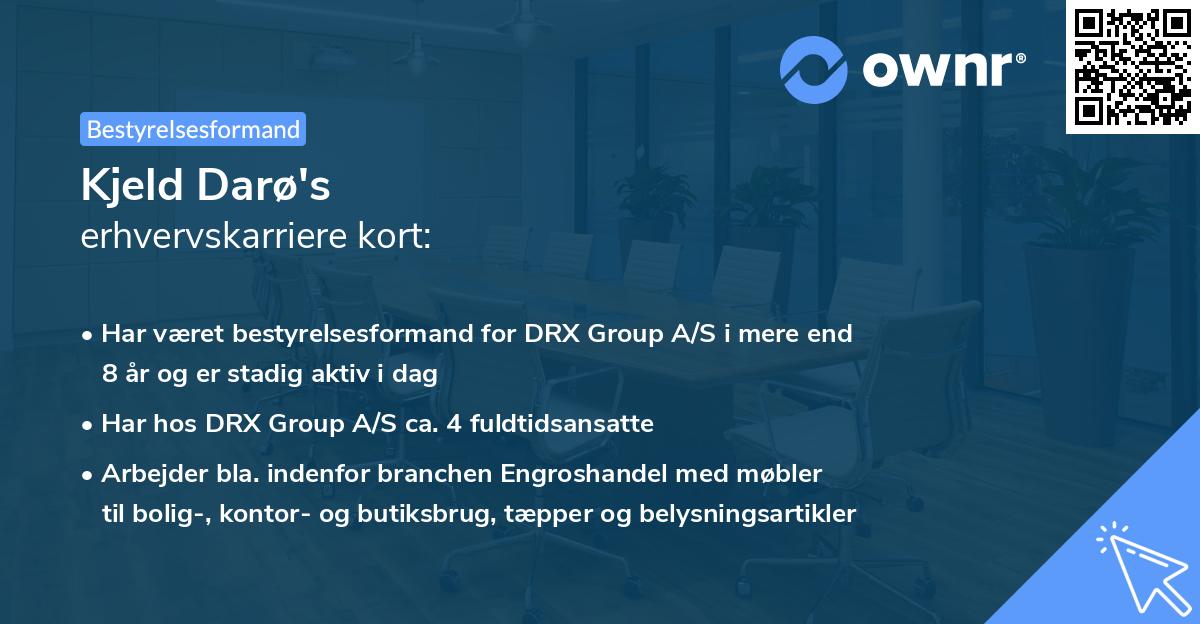 Kjeld Darø's erhvervskarriere kort