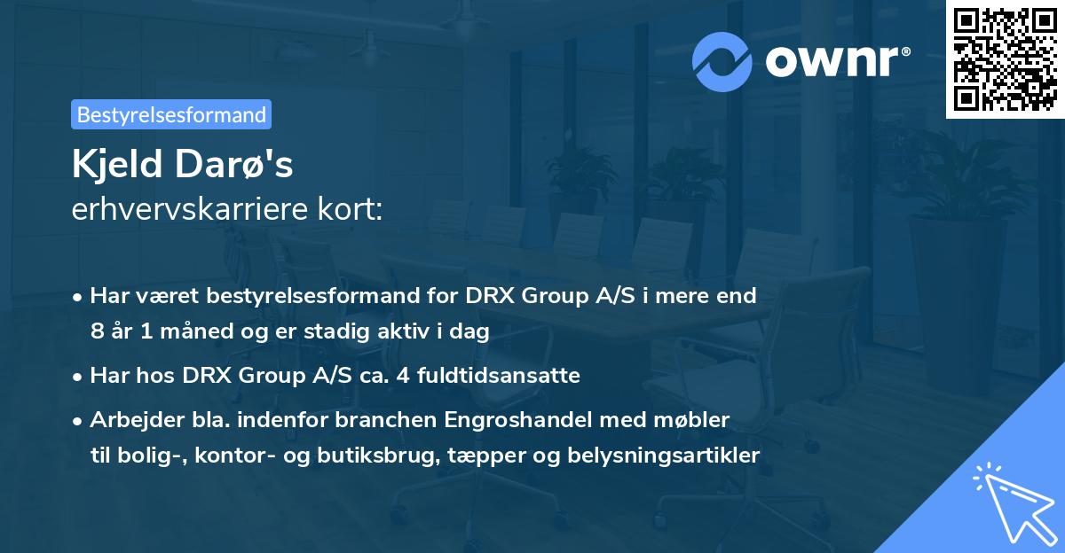 Kjeld Darø's erhvervskarriere kort