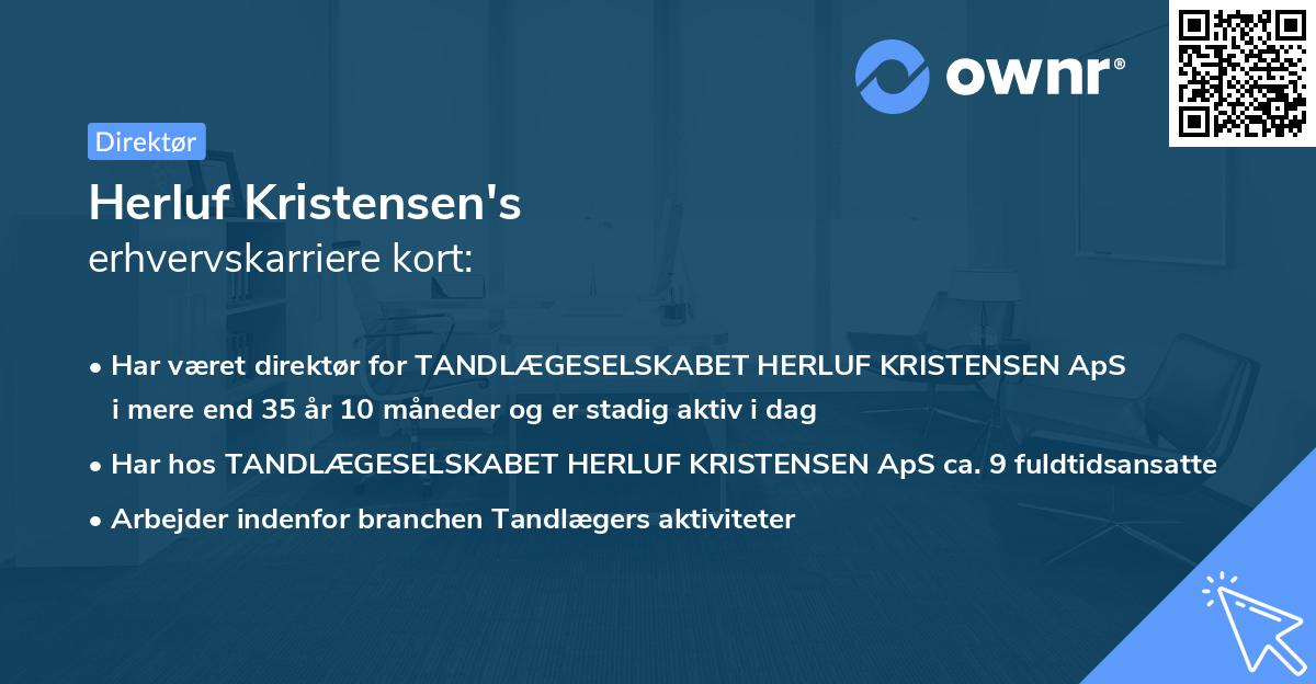 Herluf Kristensen's erhvervskarriere kort