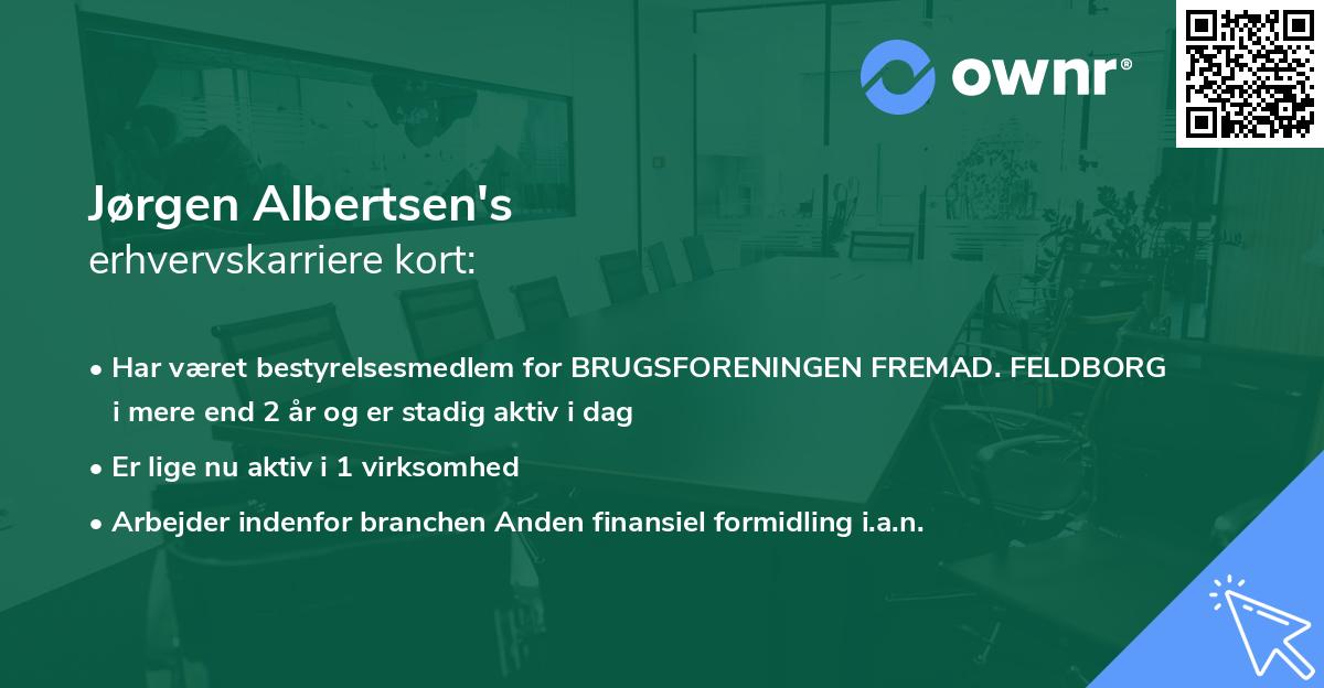 Jørgen Albertsen's erhvervskarriere kort