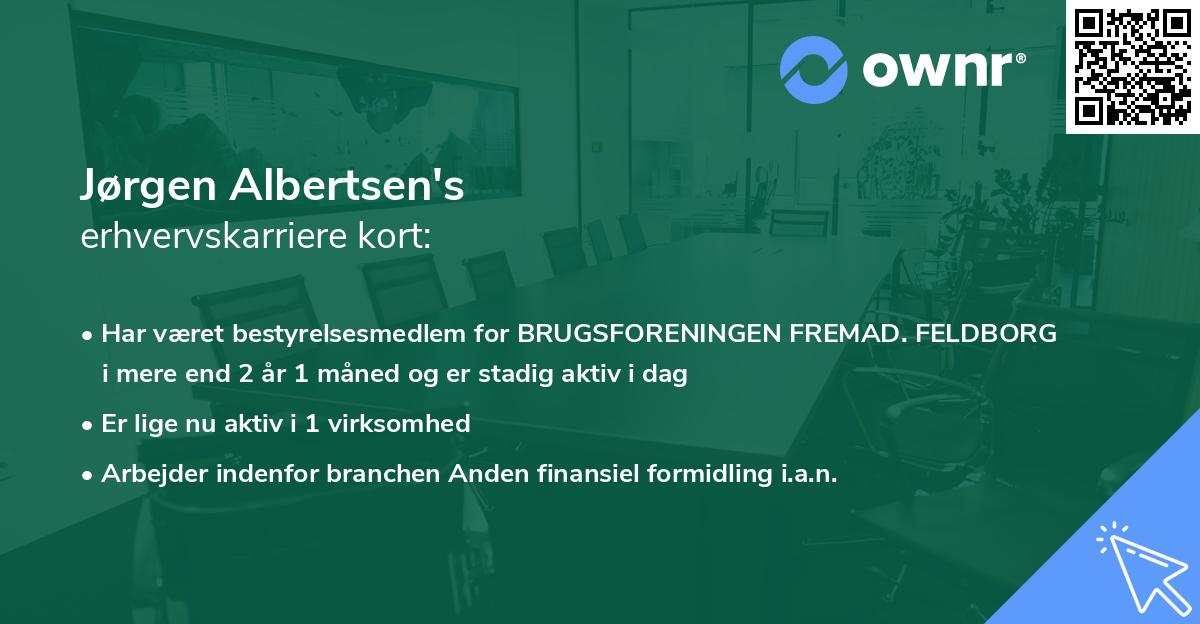 Jørgen Albertsen's erhvervskarriere kort