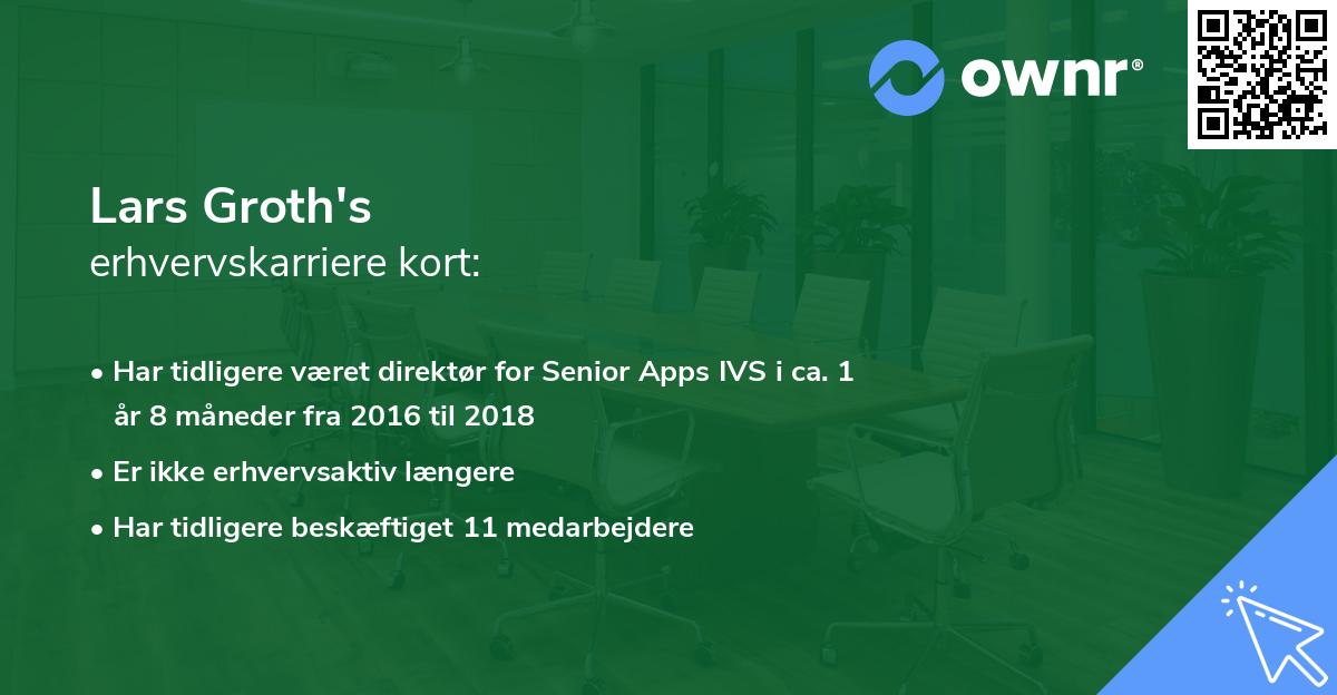 Lars Groth's erhvervskarriere kort