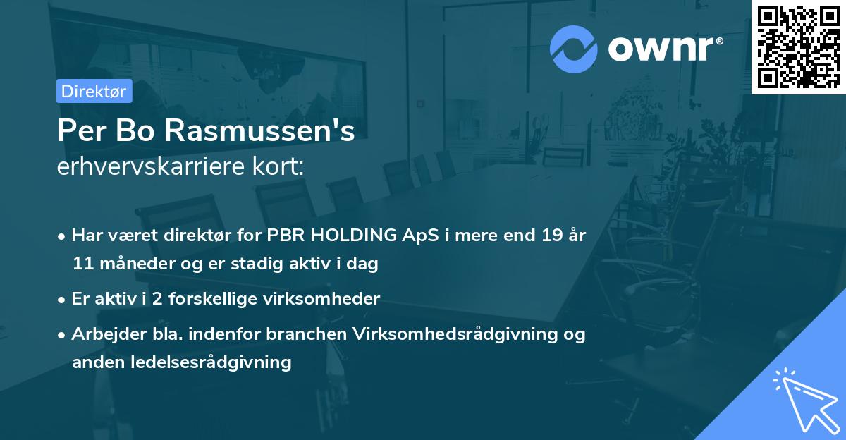 Per Bo Rasmussen's erhvervskarriere kort