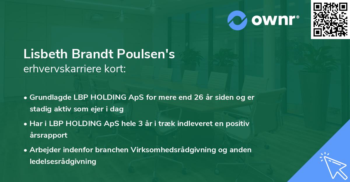Lisbeth Brandt Poulsen's erhvervskarriere kort