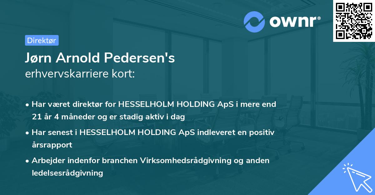 Jørn Arnold Pedersen's erhvervskarriere kort