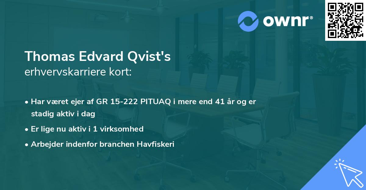 Thomas Edvard Qvist's erhvervskarriere kort