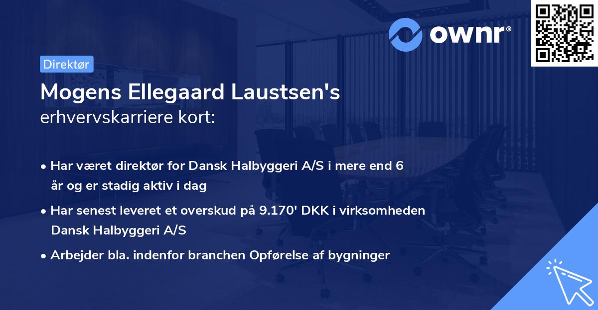 Mogens Ellegaard Laustsen's erhvervskarriere kort