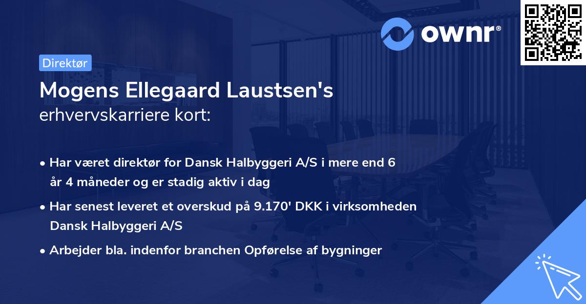 Mogens Ellegaard Laustsen's erhvervskarriere kort