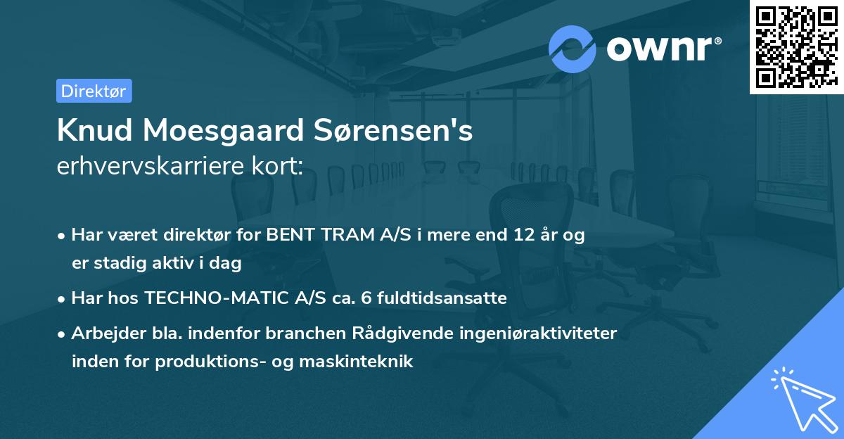 Knud Moesgaard Sørensen's erhvervskarriere kort