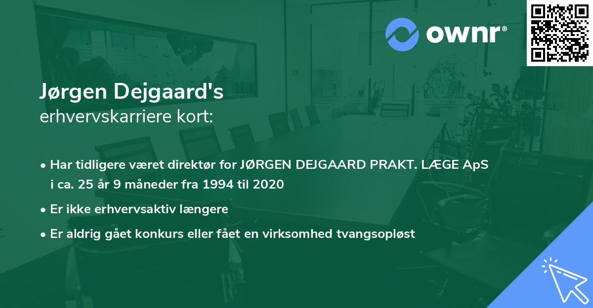 Jørgen Dejgaard's erhvervskarriere kort