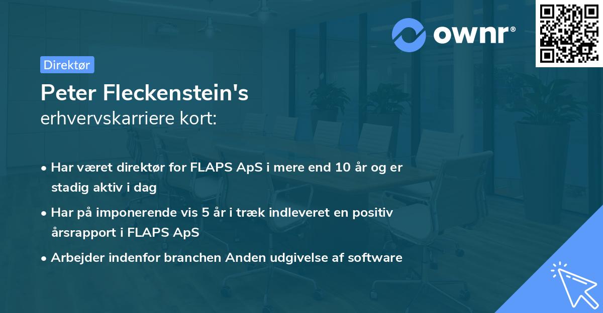 Peter Fleckenstein's erhvervskarriere kort