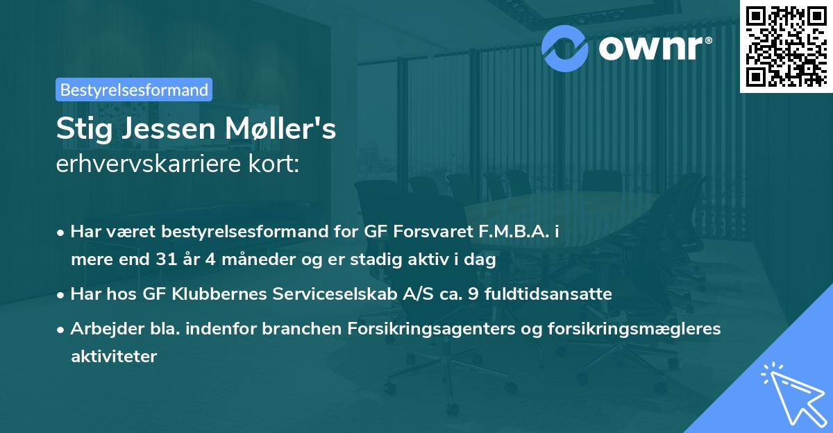 Stig Jessen Møller's erhvervskarriere kort
