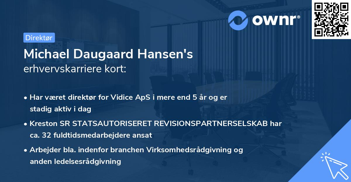 Michael Daugaard Hansen's erhvervskarriere kort