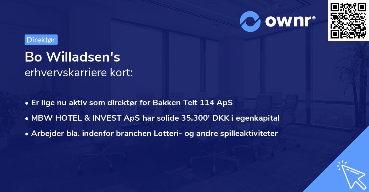 Bo Willadsen's erhvervskarriere kort