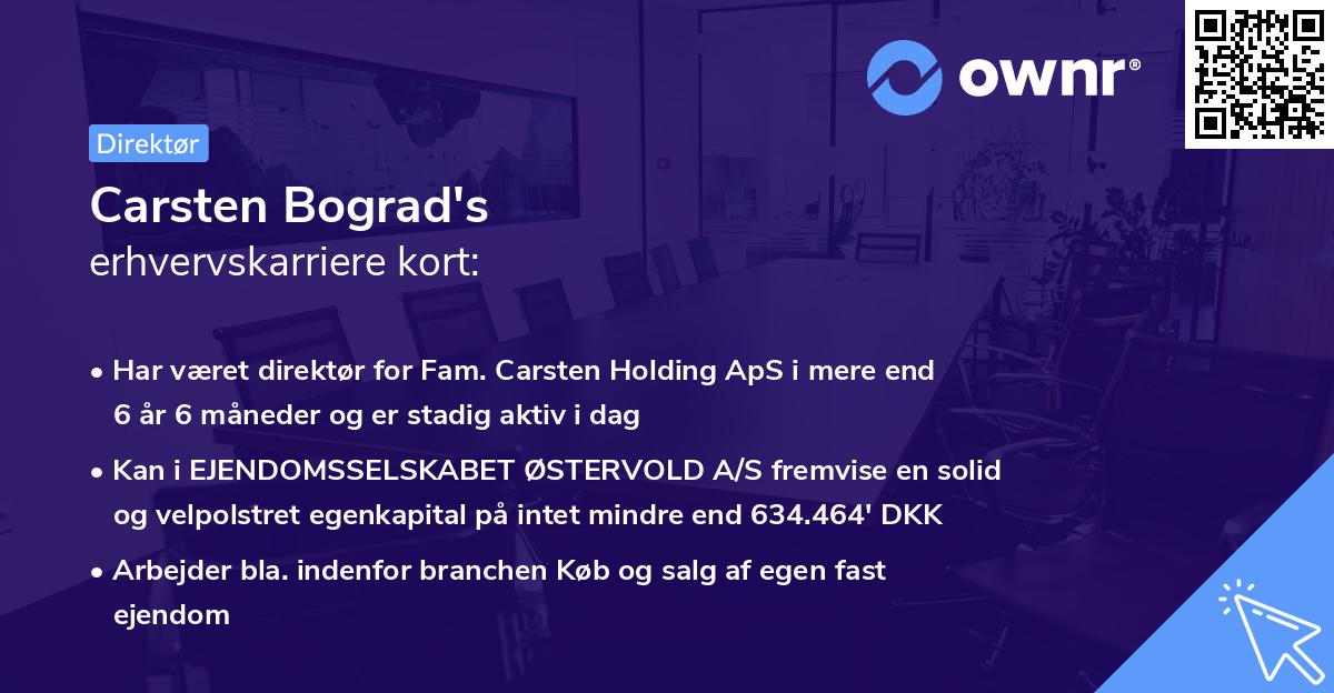 Carsten Bograd's erhvervskarriere kort