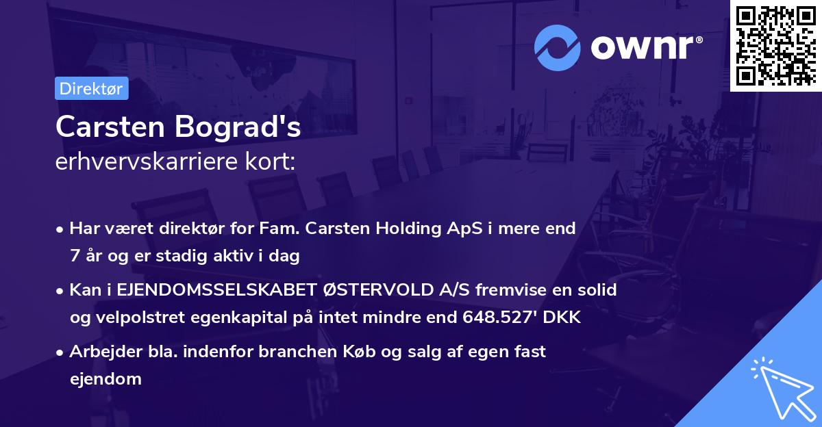 Carsten Bograd's erhvervskarriere kort