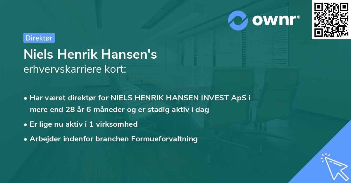 Niels Henrik Hansen's erhvervskarriere kort