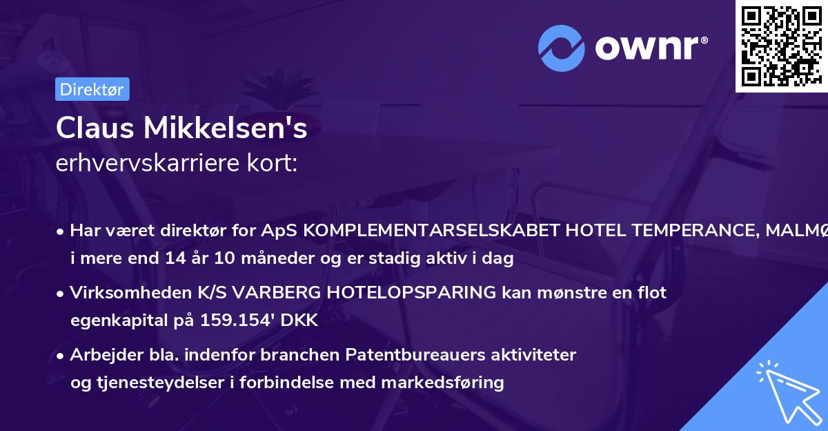 Claus Mikkelsen's erhvervskarriere kort