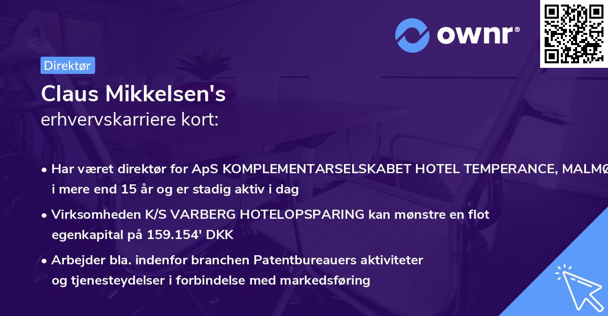 Claus Mikkelsen's erhvervskarriere kort