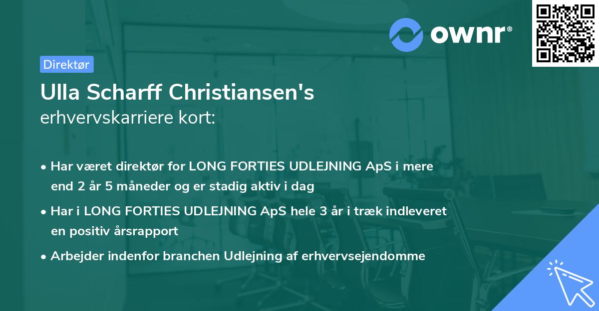 Ulla Scharff Christiansen's erhvervskarriere kort