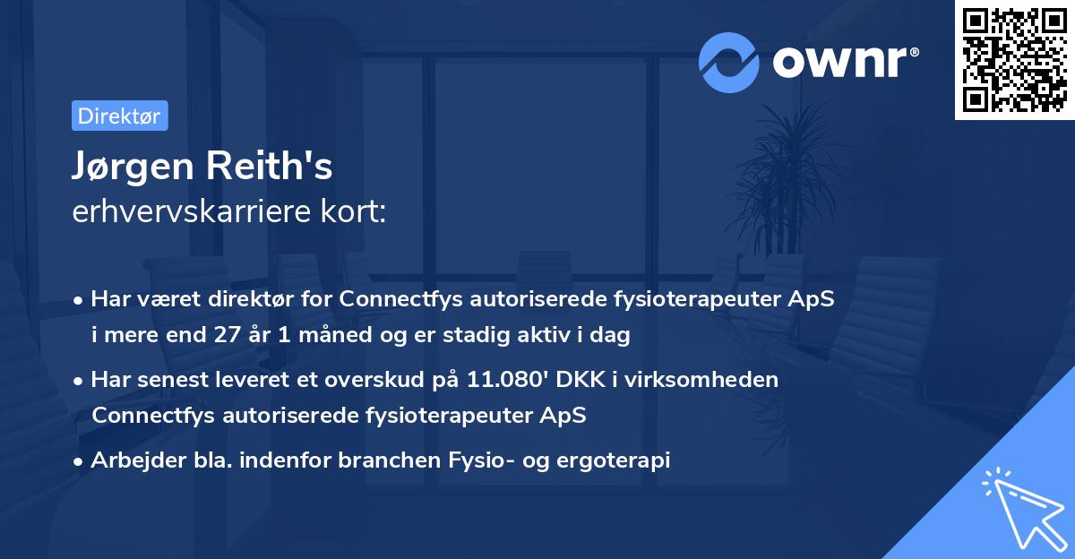 Jørgen Reith's erhvervskarriere kort
