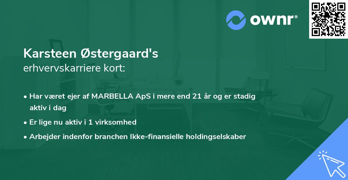 Karsteen Østergaard's erhvervskarriere kort