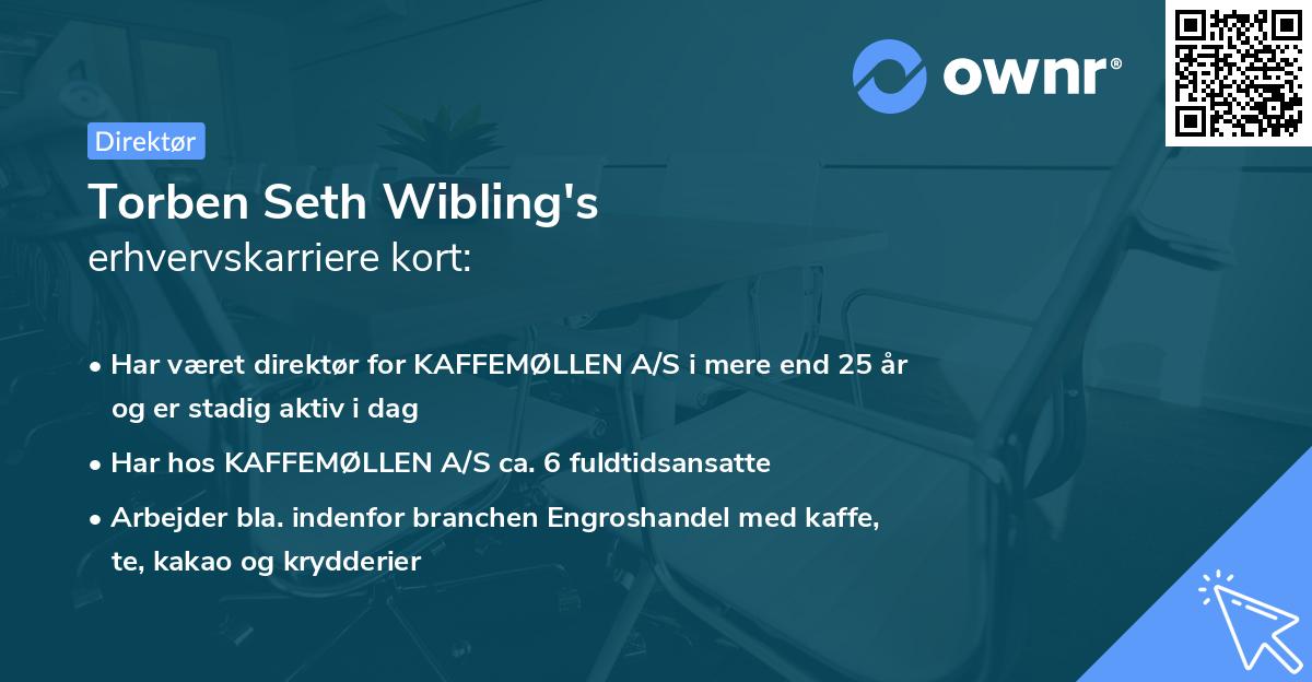Torben Seth Wibling's erhvervskarriere kort