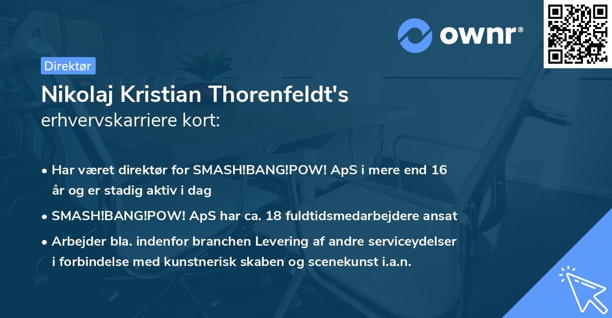 Nikolaj Kristian Thorenfeldt's erhvervskarriere kort