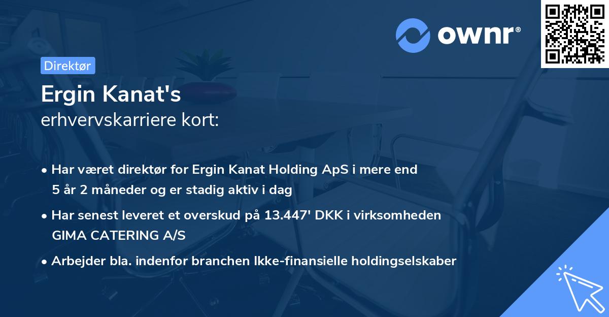 Ergin Kanat's erhvervskarriere kort