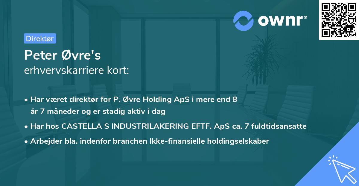 Peter Øvre's erhvervskarriere kort