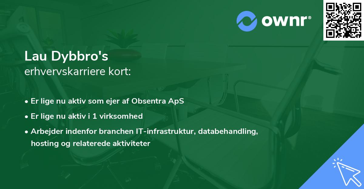 Lau Dybbro's erhvervskarriere kort