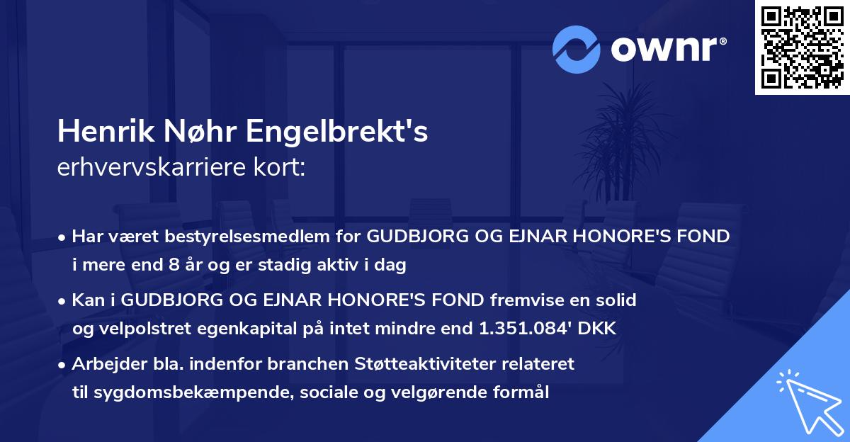 Henrik Nøhr Engelbrekt's erhvervskarriere kort