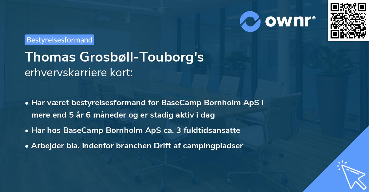 Thomas Grosbøll-Touborg's erhvervskarriere kort