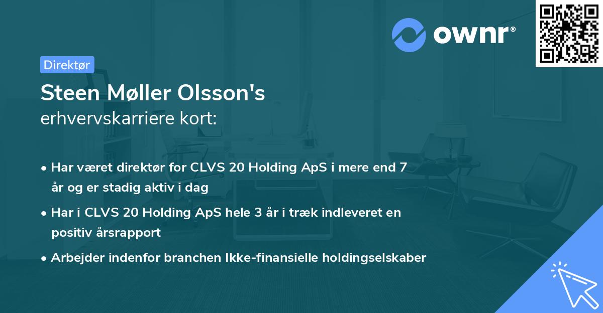 Steen Møller Olsson's erhvervskarriere kort
